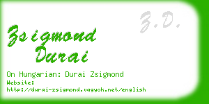 zsigmond durai business card